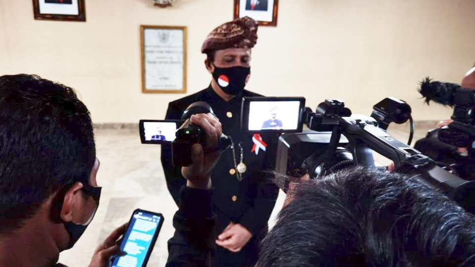 Kepala BNPT Boy Rafli saat konferensi pers di acara Salam Indonesia Harmoni pada Minggu 14 Februari 2021 di TVRI. (Dok. Istimewa)